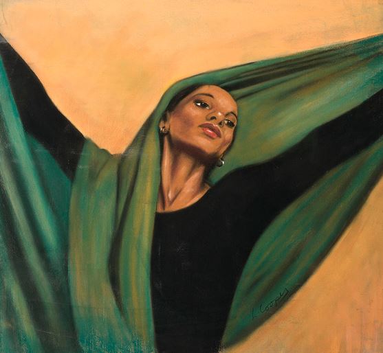 Dancer With Green Veil, L Cooper, Giclee Print